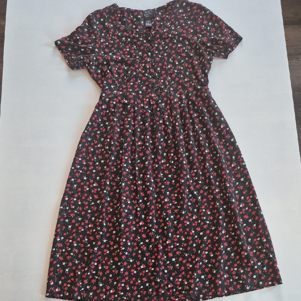 Floral Black Maxi Dress Size 12 Petite